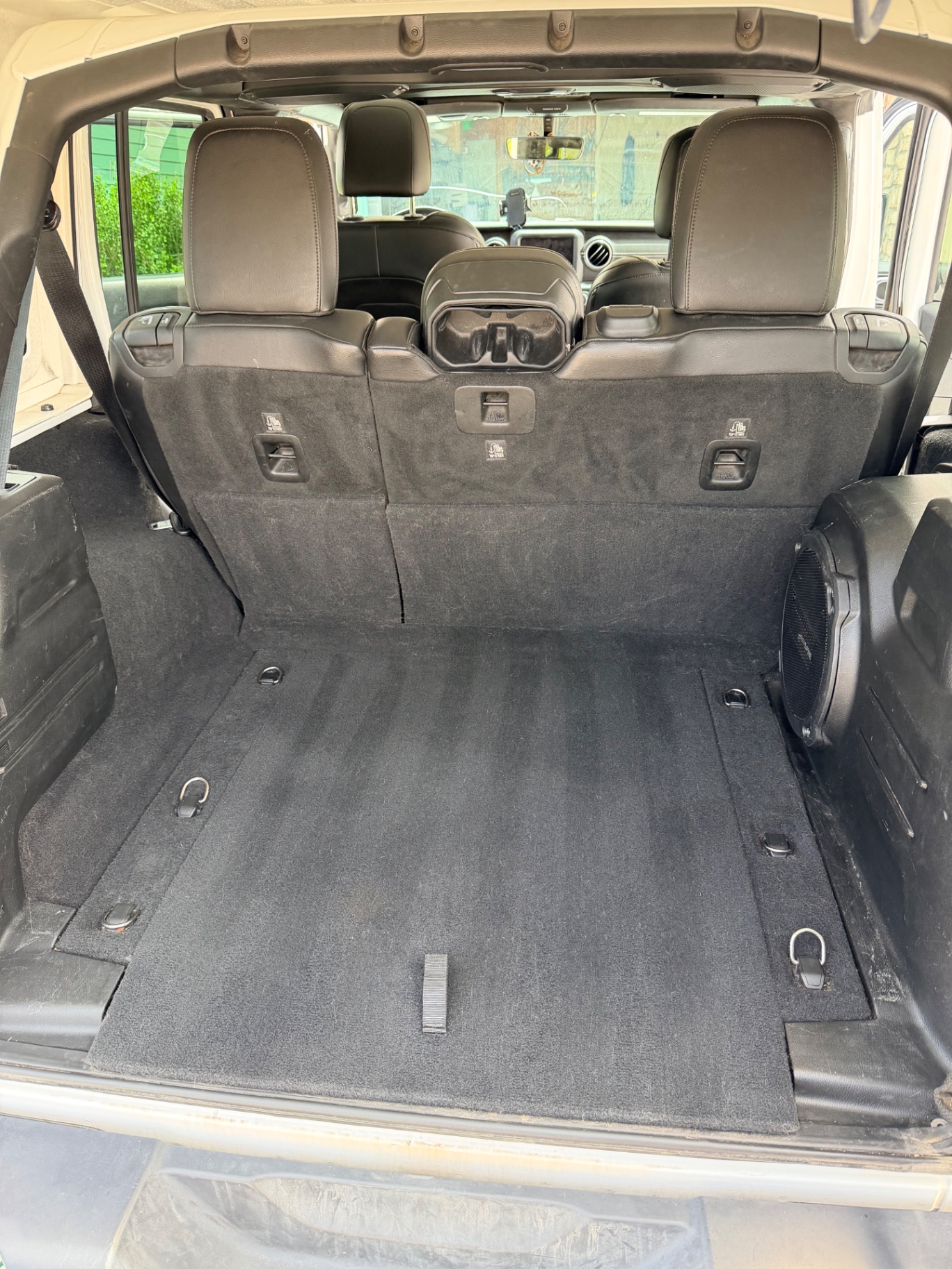 Jeep Wrangler cargo area detail