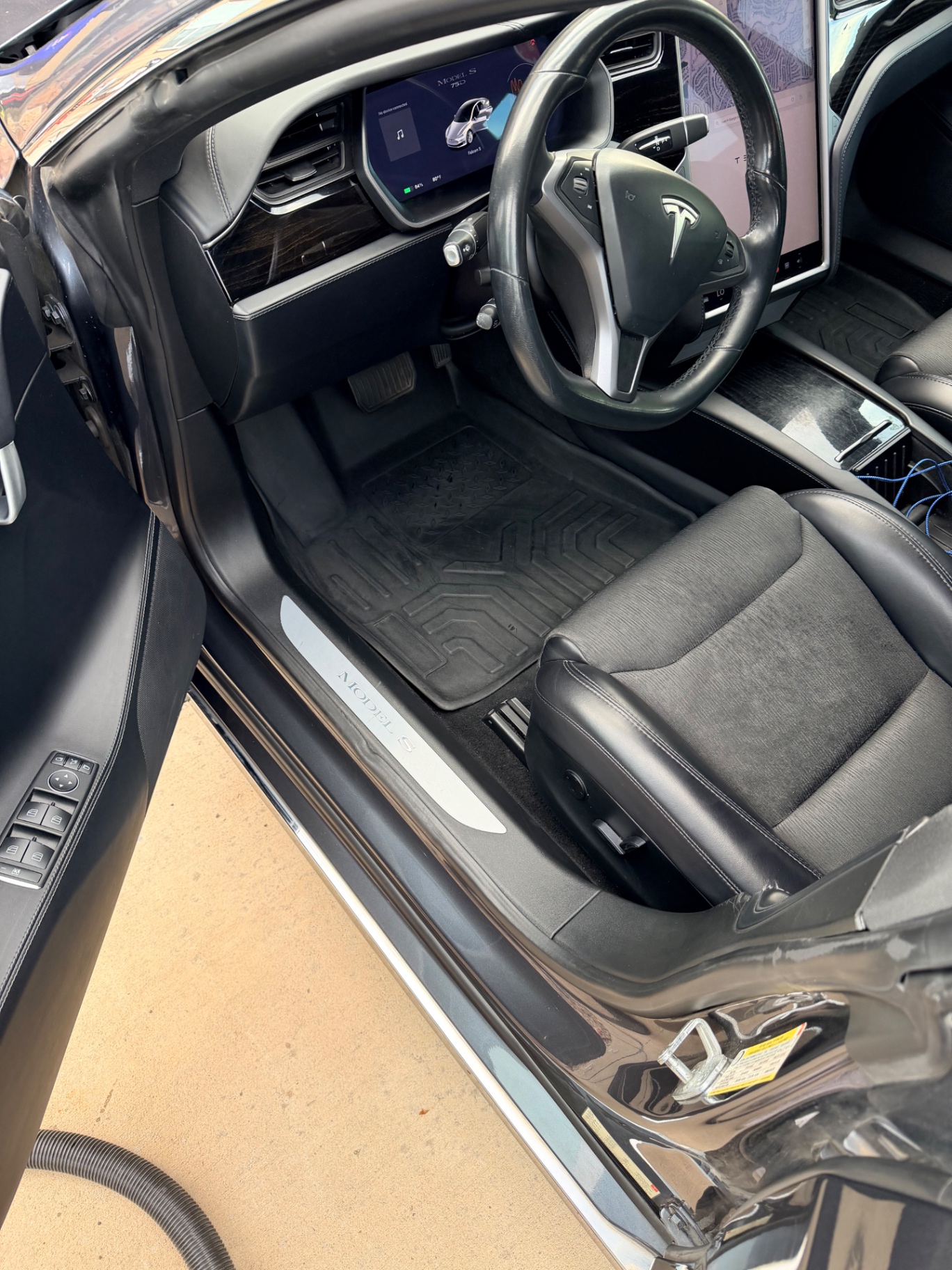 Tesla Model S driver side interior